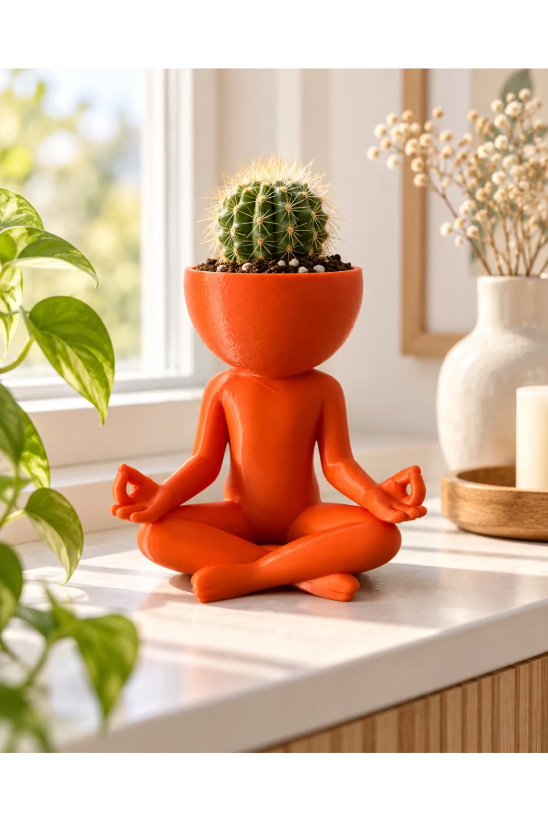 YOGA YAPAN ADAM BÜYÜK BOY 3D SAKSI - Yen Sanat