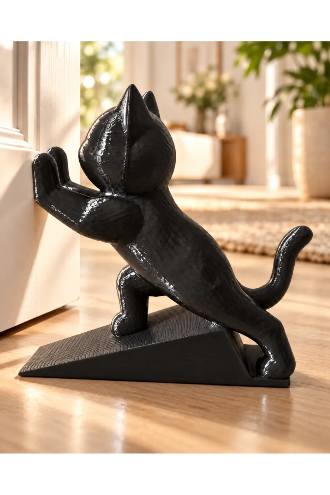 Kedi Figürlü Büyük 3D Kapı Durdurucu - Yen Sanat